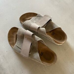 Birkenstock Taupe Suede Sandals - Size 37 (US
6-6.5)